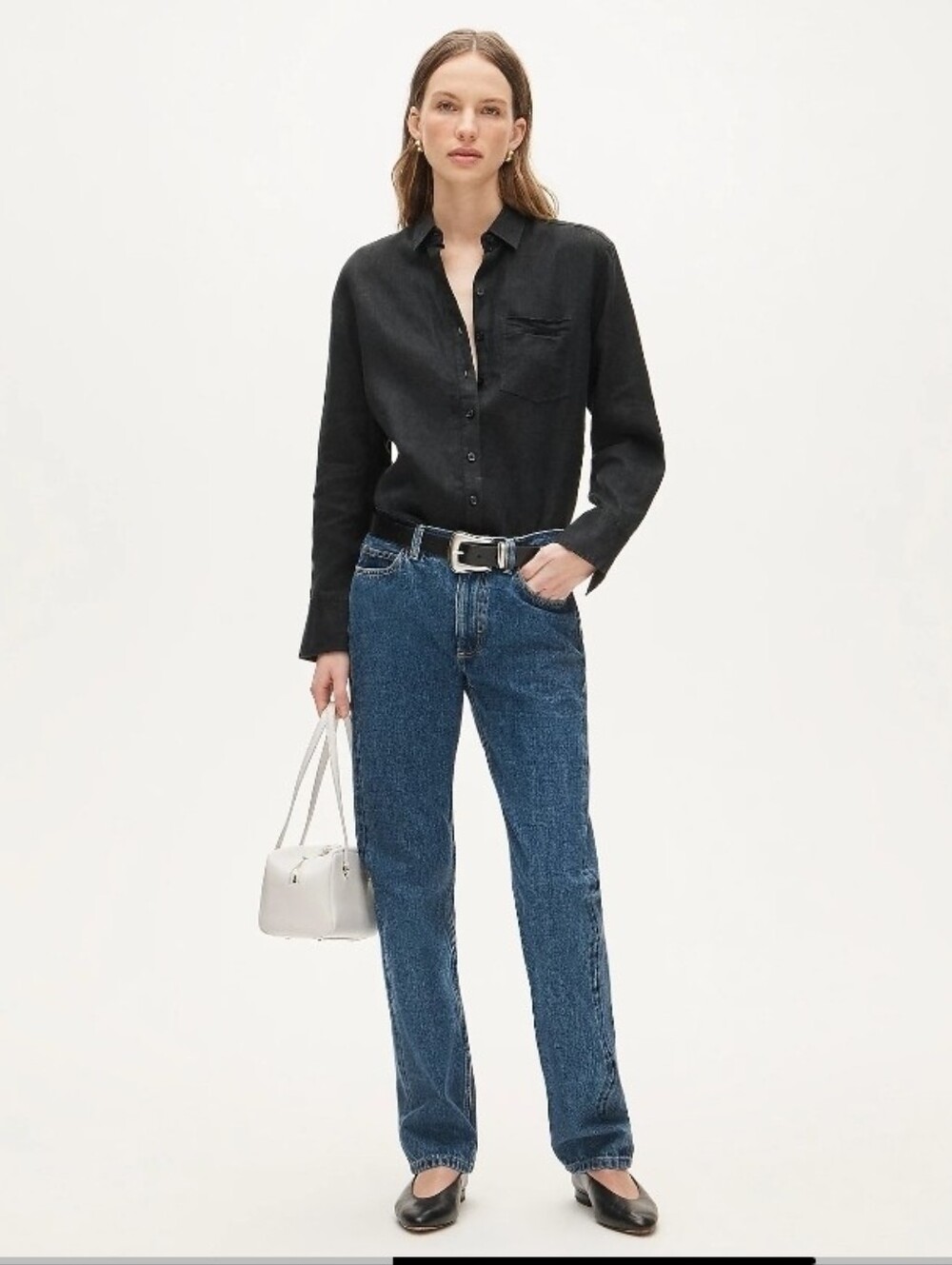 Nwt J.Crew Garcon Classic Button Up Shirt in Baird Mcnutt Irish Linen Sz 14 Blk - Picture 2 of 8